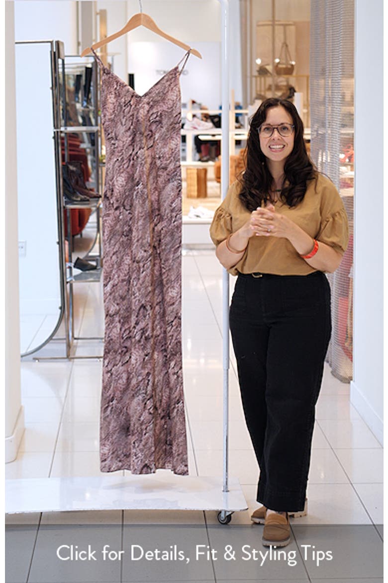 Serita Snakeskin Print Bias Cut Silk Gown video