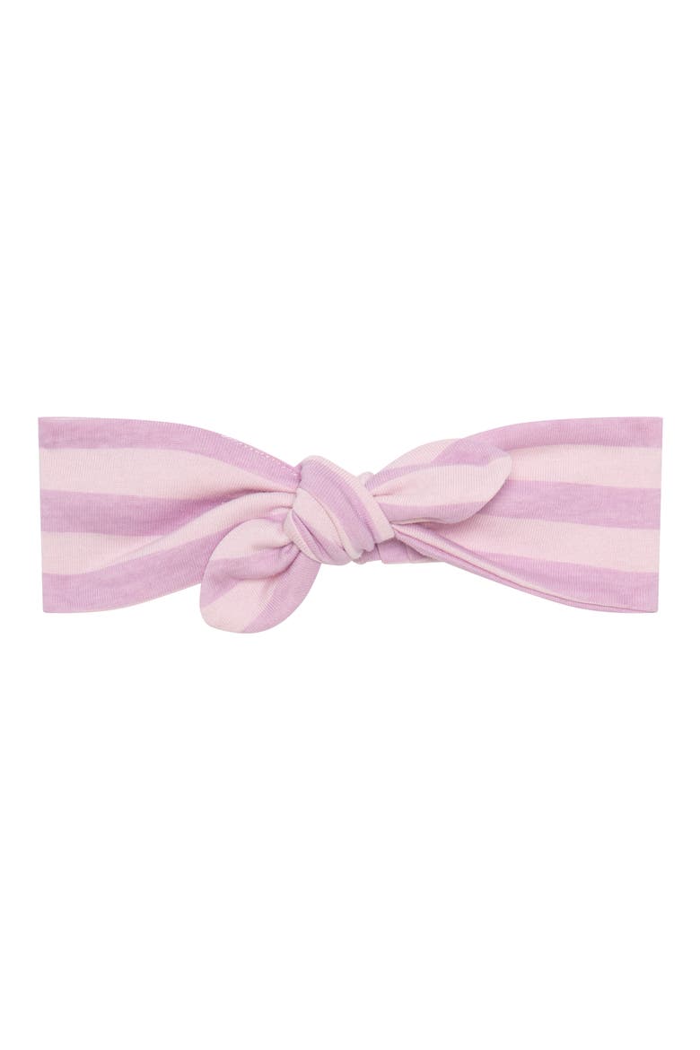4-Piece Tops, Shorts & Headband Set, Alternate, color, LIGHT PURPLE STRIPE