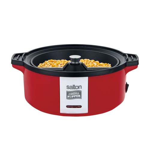 Salton Cinema Popper Stir Popcorn Maker In Red