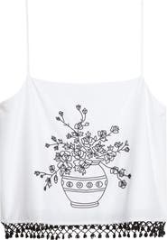 Bode Beaded Rosebloom Tank