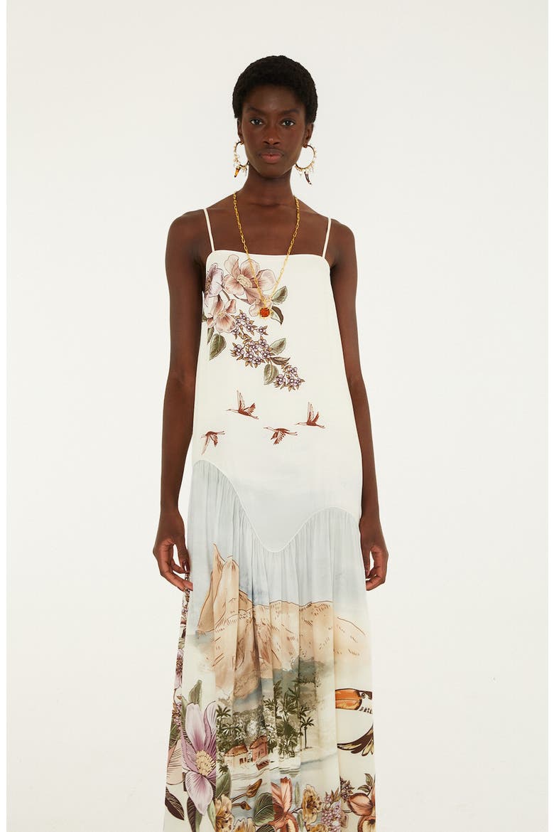 Toile de Rio Print Maxi Dress, Alternate, color, TOILE DE RIO OFF-WHITE