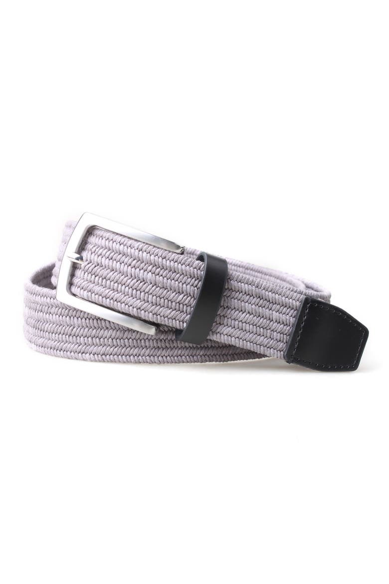 Stretch Braided Belt, Alternate, color, GREY