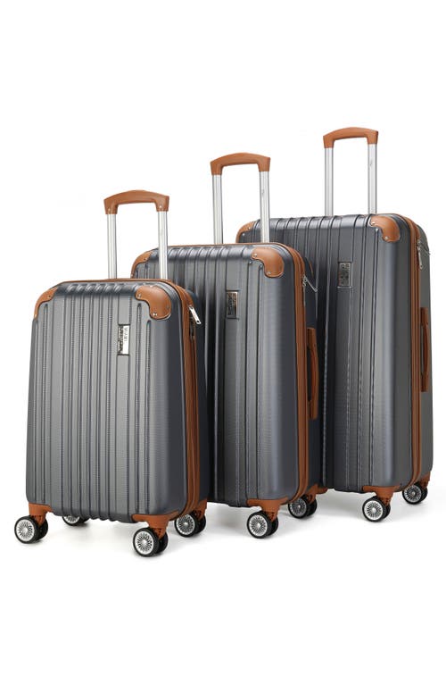 Miami Carry On Collins 3-piece Hardside Spinner Luggage Set In Gray