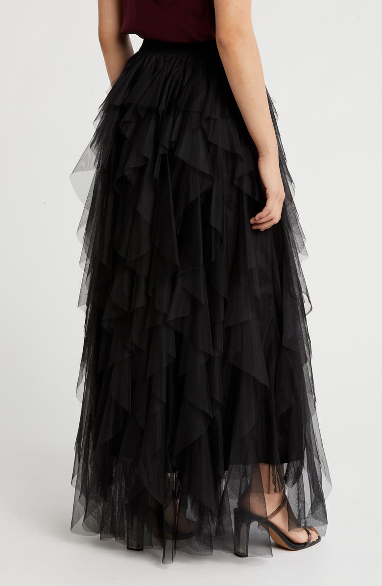 AREA STARS Ruffle Organza Skirt, Alternate, color, 