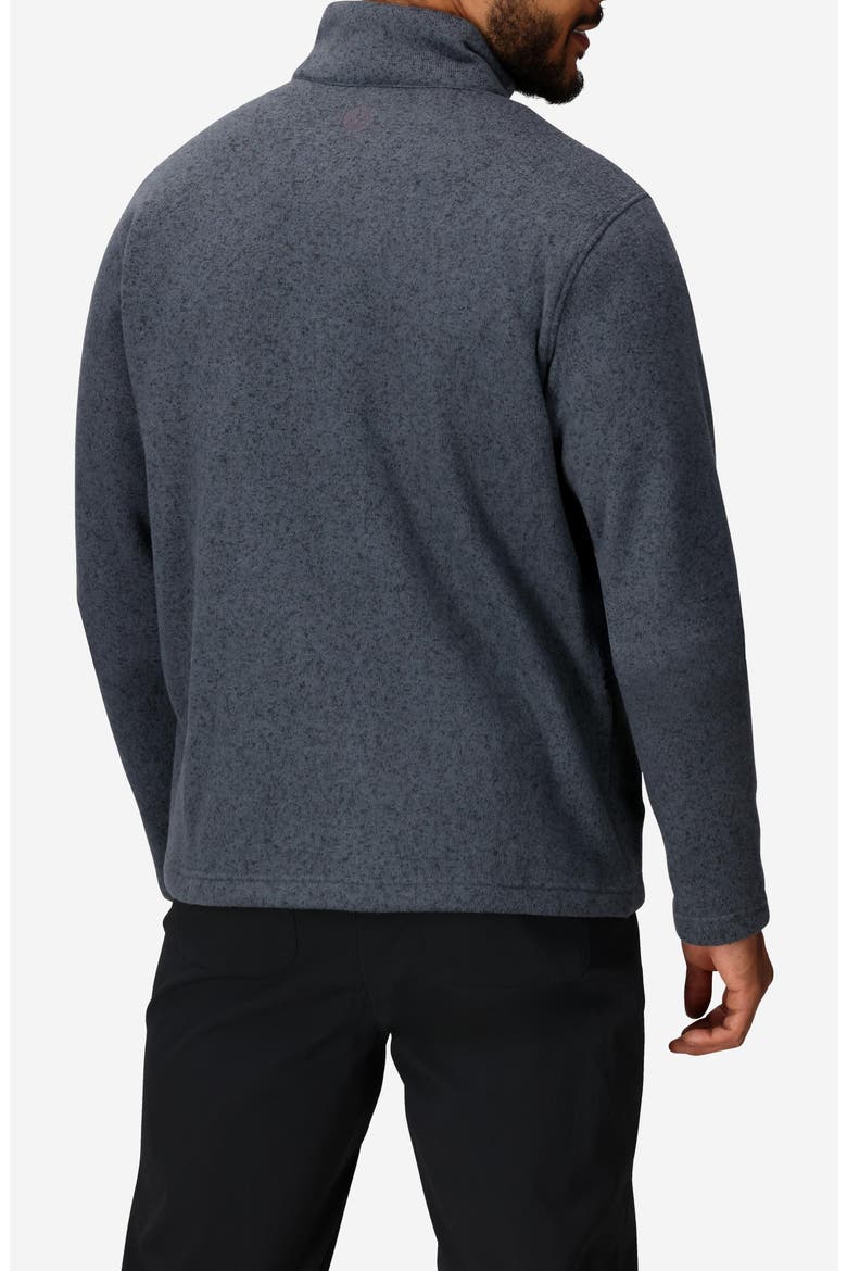 Drop Line Heathered Fleece Jacket, Alternate, color, STEEL ONYX HEATHER