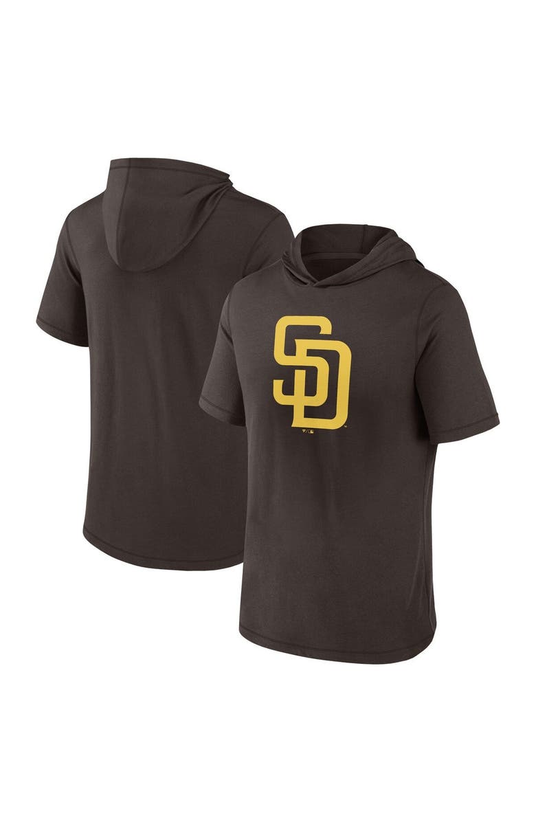 FANATICS Men's Fanatics Branded Brown San Diego Padres Short Sleeve Hoodie T-Shirt, Main, color, 