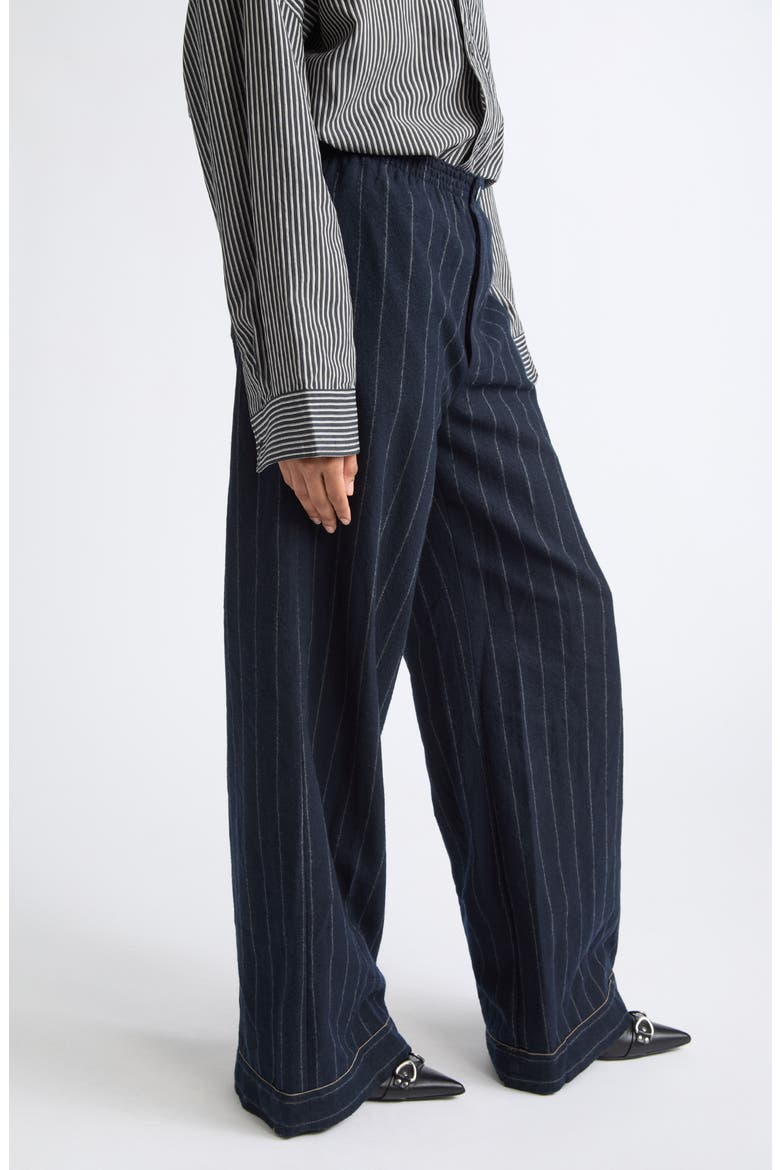 Darcy Stripe Wool Trousers, Alternate, color, NAVY AND WHITE STRIPE