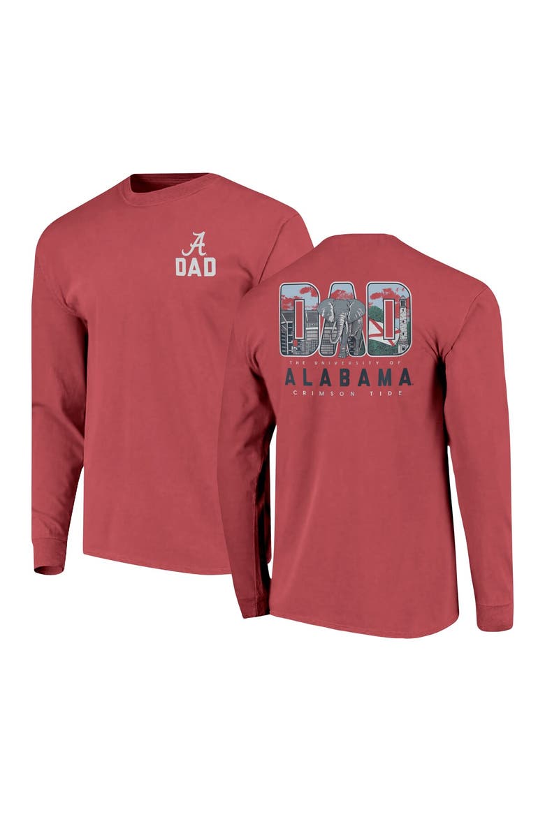 Men's Crimson Alabama Crimson Tide Father's Day Campus Drawing Long Sleeve T-Shirt, Main, color, Crimson