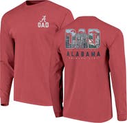 IMAGE ONE Men's Crimson Alabama Crimson Tide Father's Day Campus Drawing Long Sleeve T-Shirt