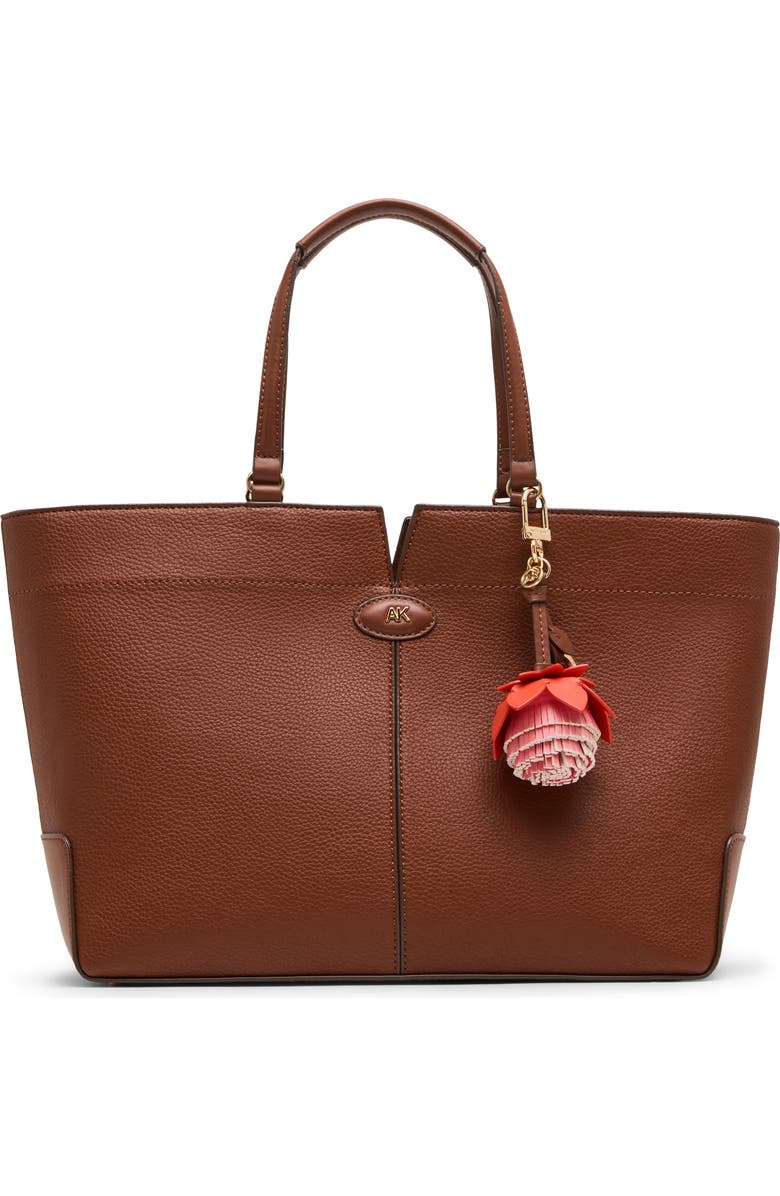 Anne Klein Large East West Tote, Main, color, Hazelnut