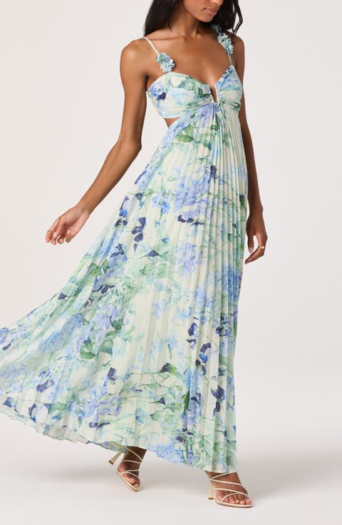 Emese Pleated Maxi Sundress