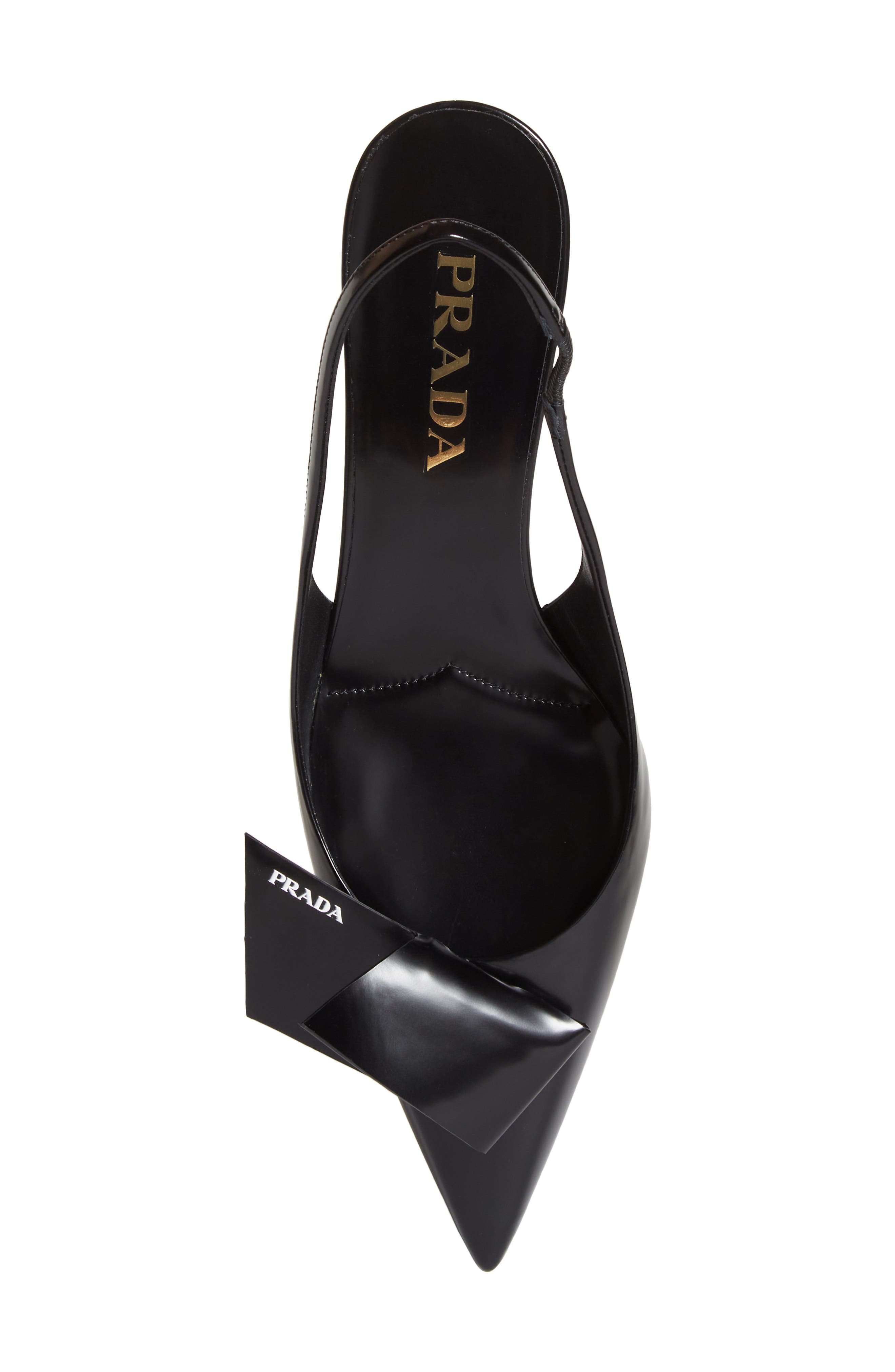 Prada Fold Kitten Heel Slingback Pump, Alternate, color, 