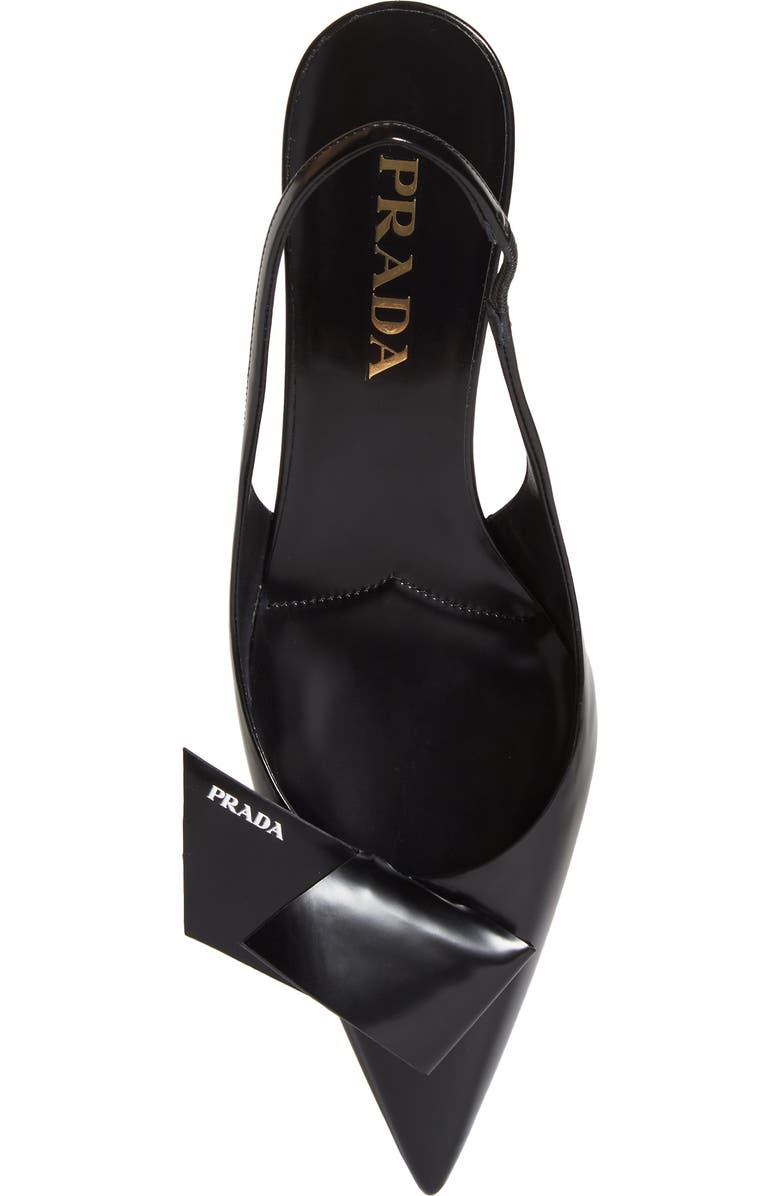 Prada Fold Kitten Heel Slingback Pump, Alternate, color,