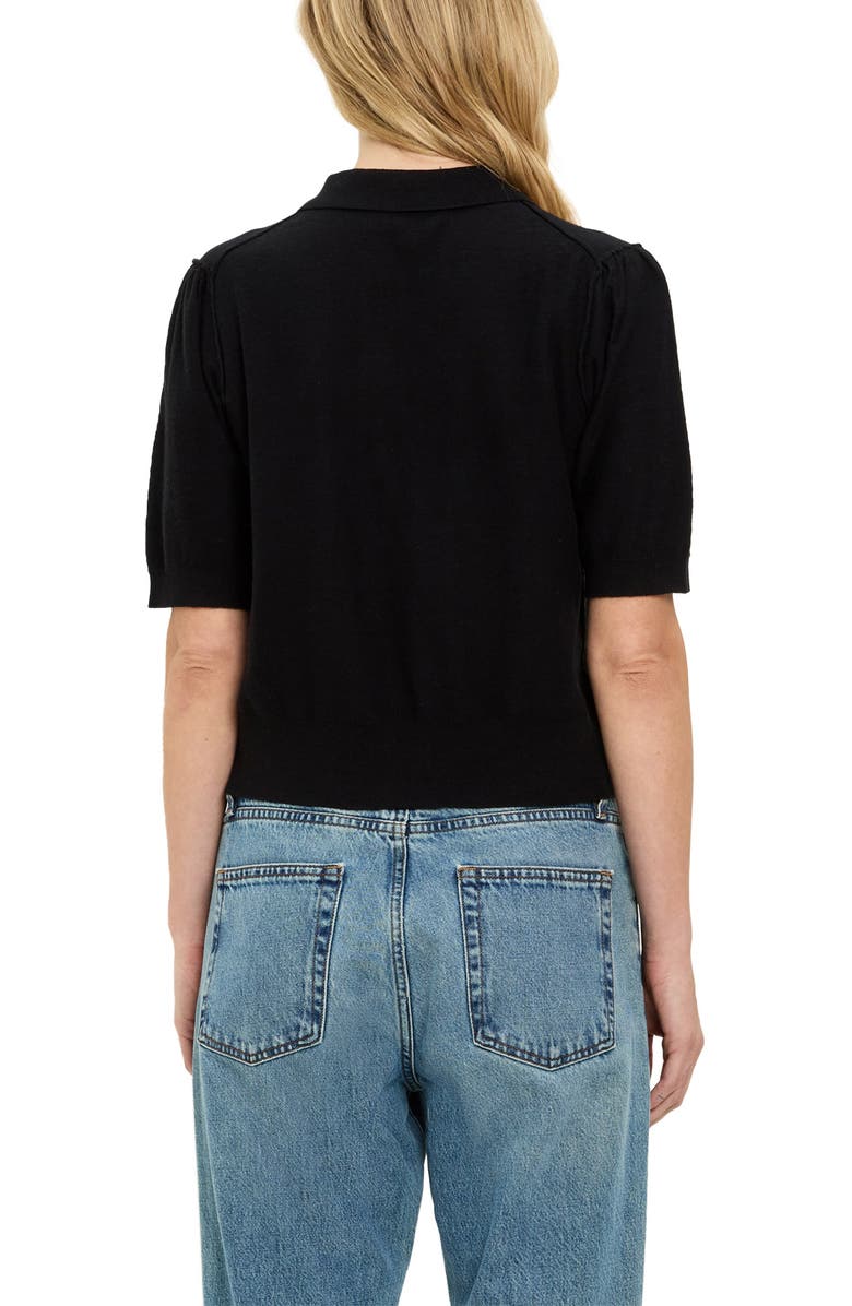 Michael Stars Sparrow Button Front Knit Shirt, Alternate, color, Black