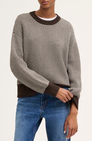 Madewell Textured Stitch Crewneck Sweater in 100% Cotton