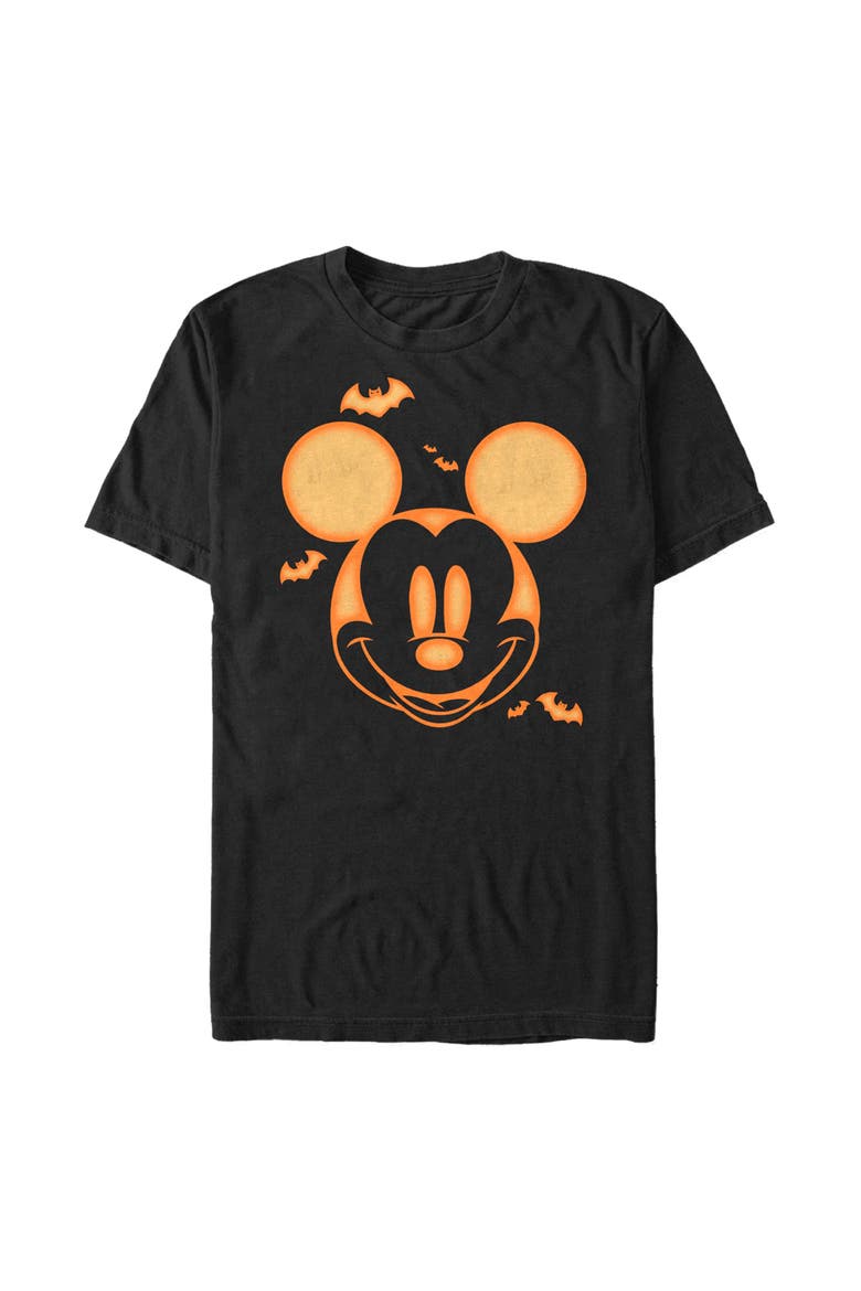 Men's Mickey & Friends Pumpkin Face  Graphic T-Shirt, Main, color, Black