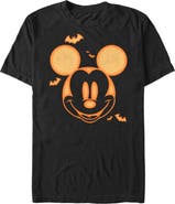 Mickey & Friends Men's Mickey & Friends Pumpkin Face  Graphic T-Shirt