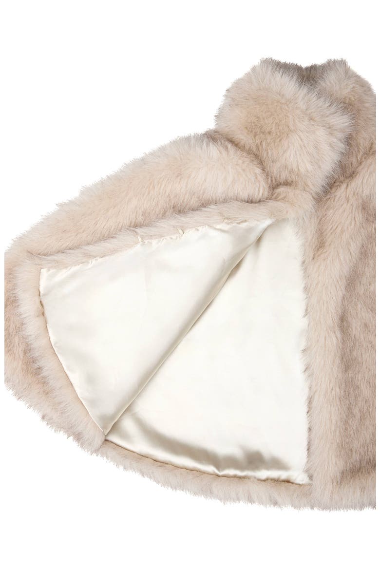 Faux Fur Capelet, Alternate, color, BEIGE