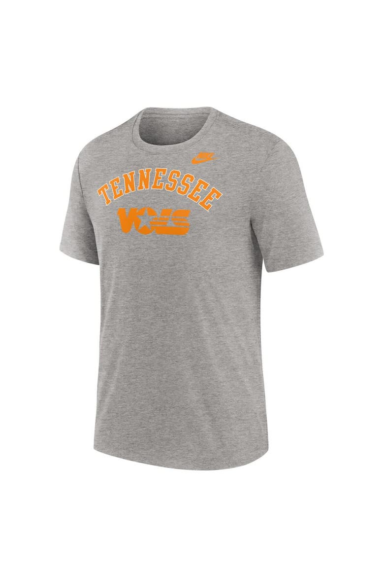 Men's Nike Heather Gray Tennessee Volunteers Legacy Arch Tri-Blend T-Shirt, Alternate, color, Heather Gray