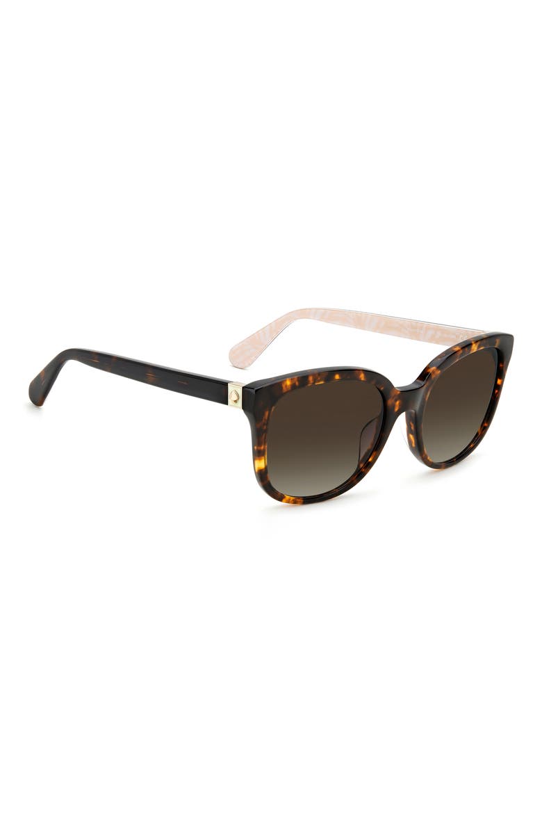 gweniths 53mm gradient square sunglasses, Alternate, color, HAVANA