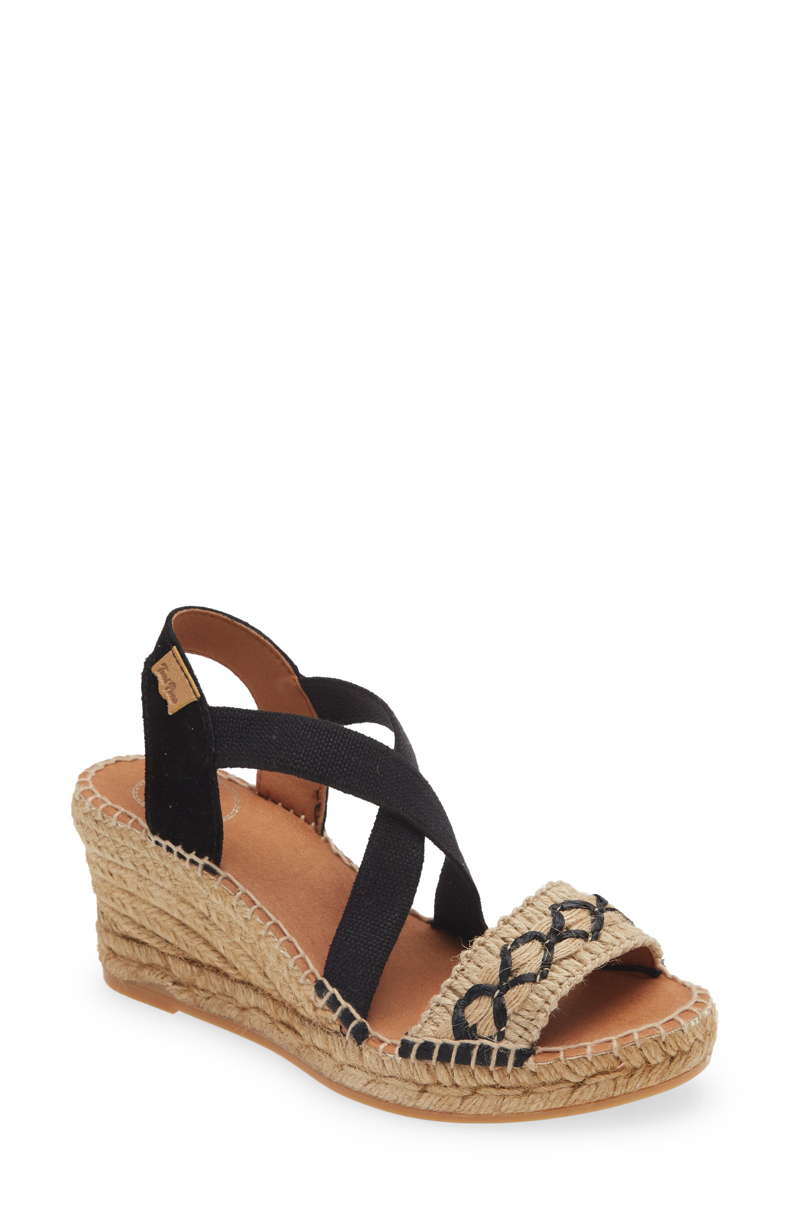 Toni Pons Susa Espadrille Wedge Sandal, Main, color, Negre/ Black