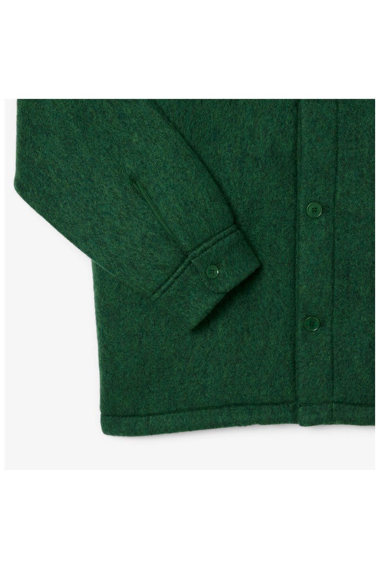 Fleece Button-Up Overshirt, Alternate, color, 132 GREEN