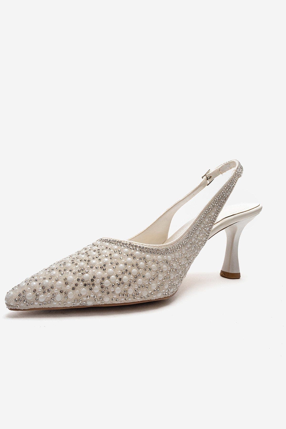 Prologue Shoes Linnea Stiletto Slingback Pump, Alternate, color, Ivory