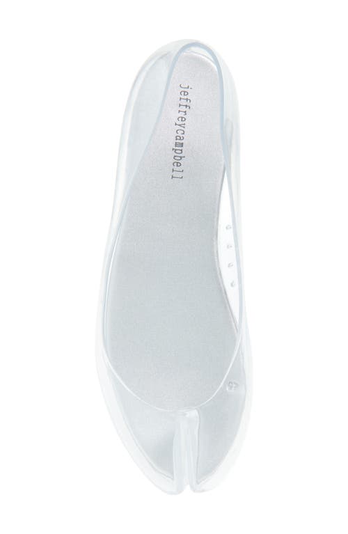 Jeffrey Campbell Fixed Split Toe Jelly Flat In Transparent