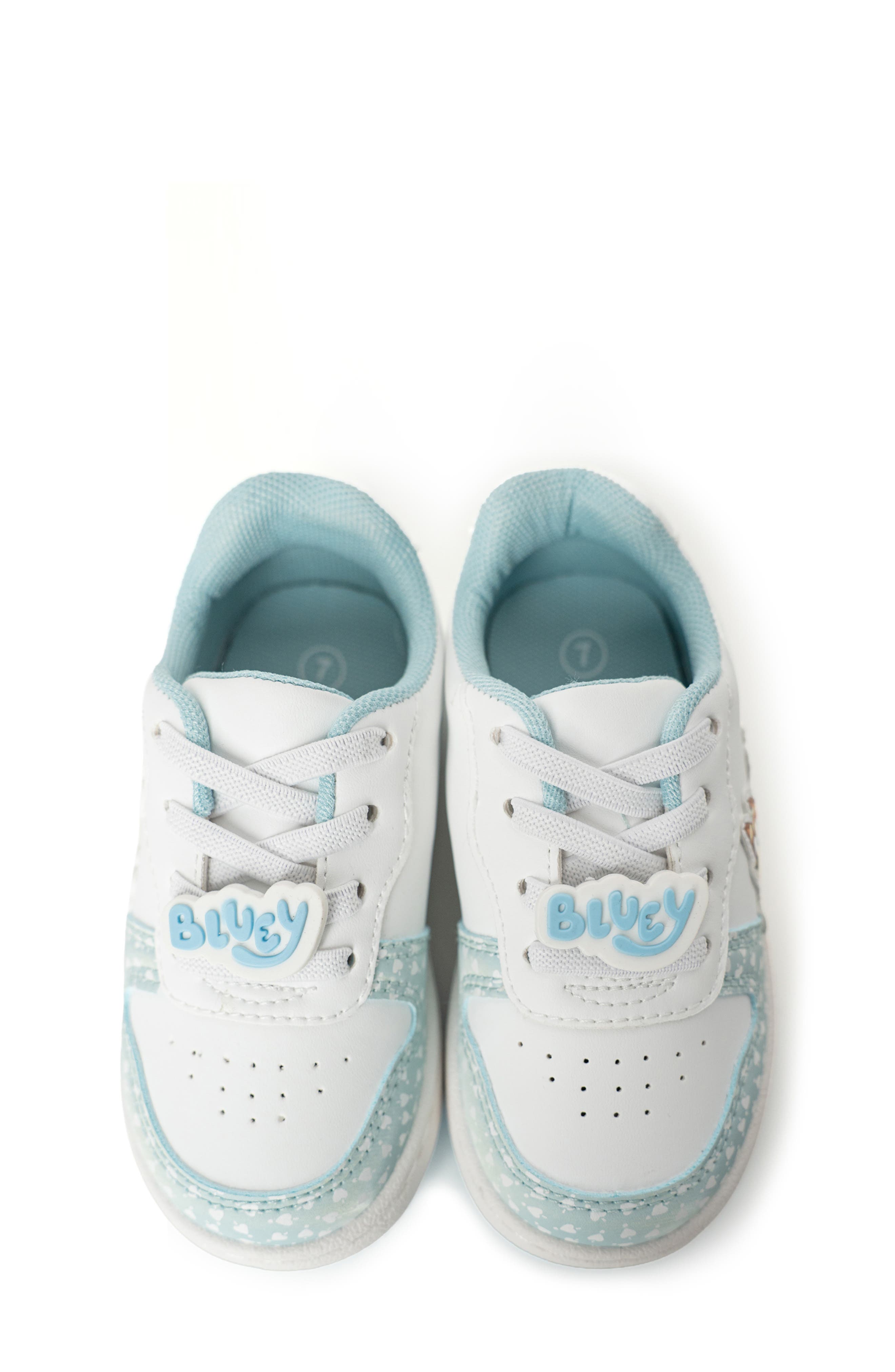 Kids' Bluey Court Sneaker, Alternate, color, WHITE/ BLUE