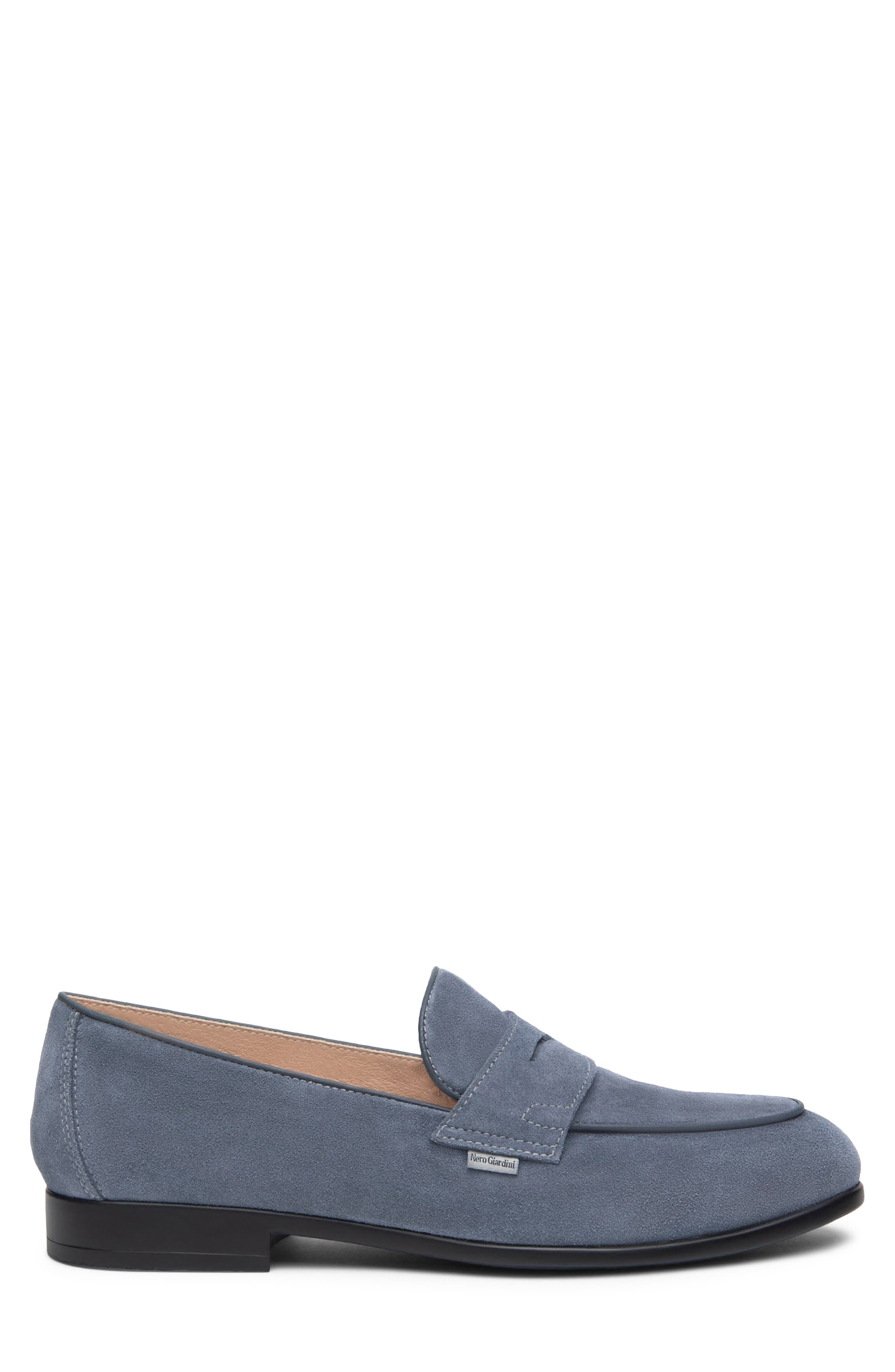 NeroGiardini Suede Slip-On Penny Loafer (Men) | Nordstrom