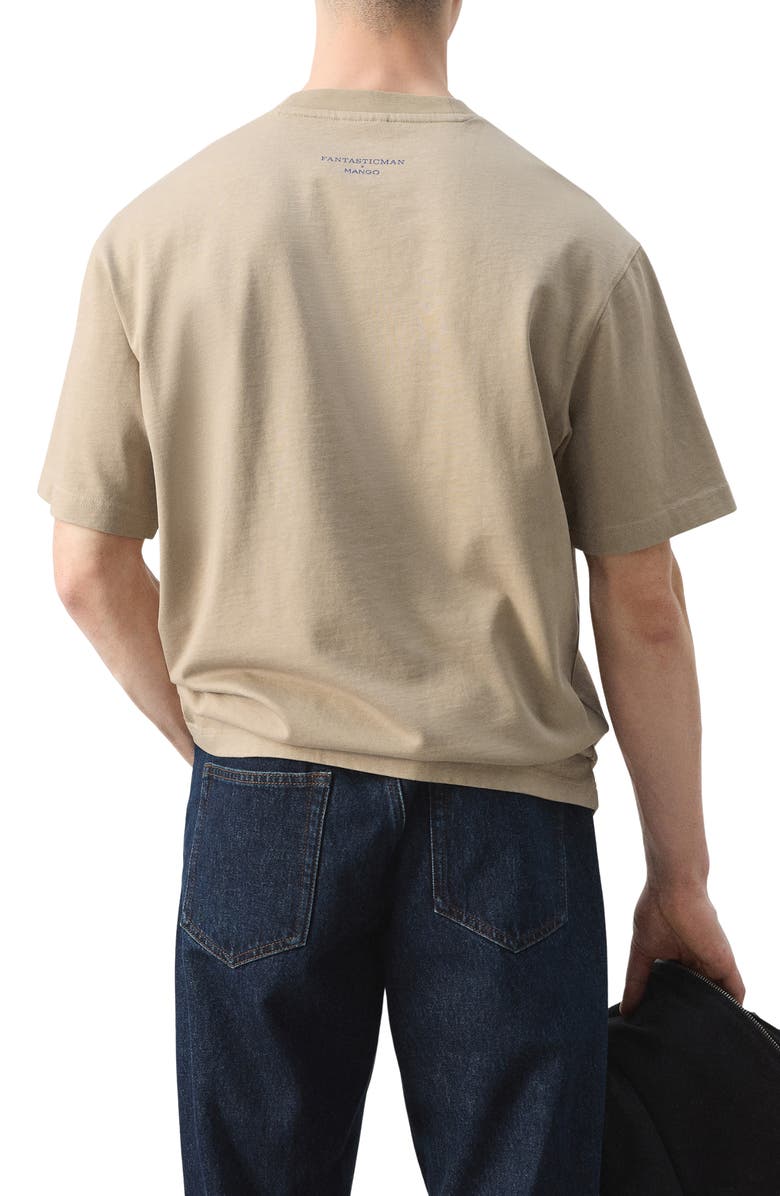 MANGO x Fantastic Man When? Graphic T-Shirt, Alternate, color, Beige