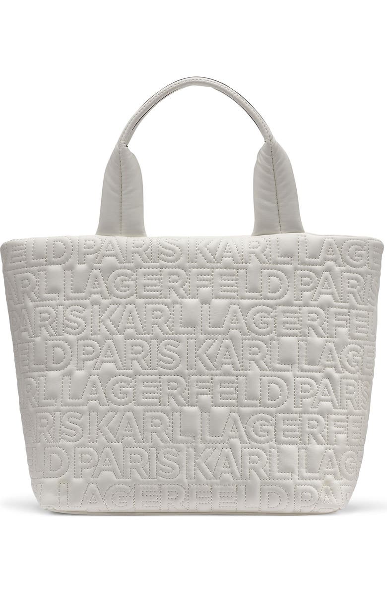 KARL LAGERFELD PARIS Voyage Med Tote, Alternate, color, White Multi