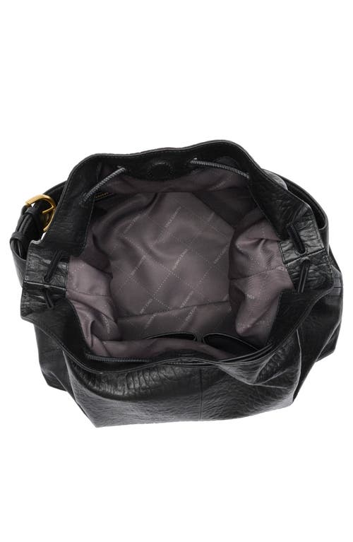 Vince Camuto Pippa Large Leather Bucket Bag In Black