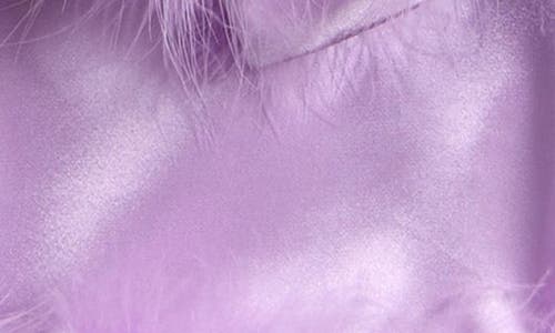 Ava & Yelly Kids' Faux Fur Trim Satin Pajamas