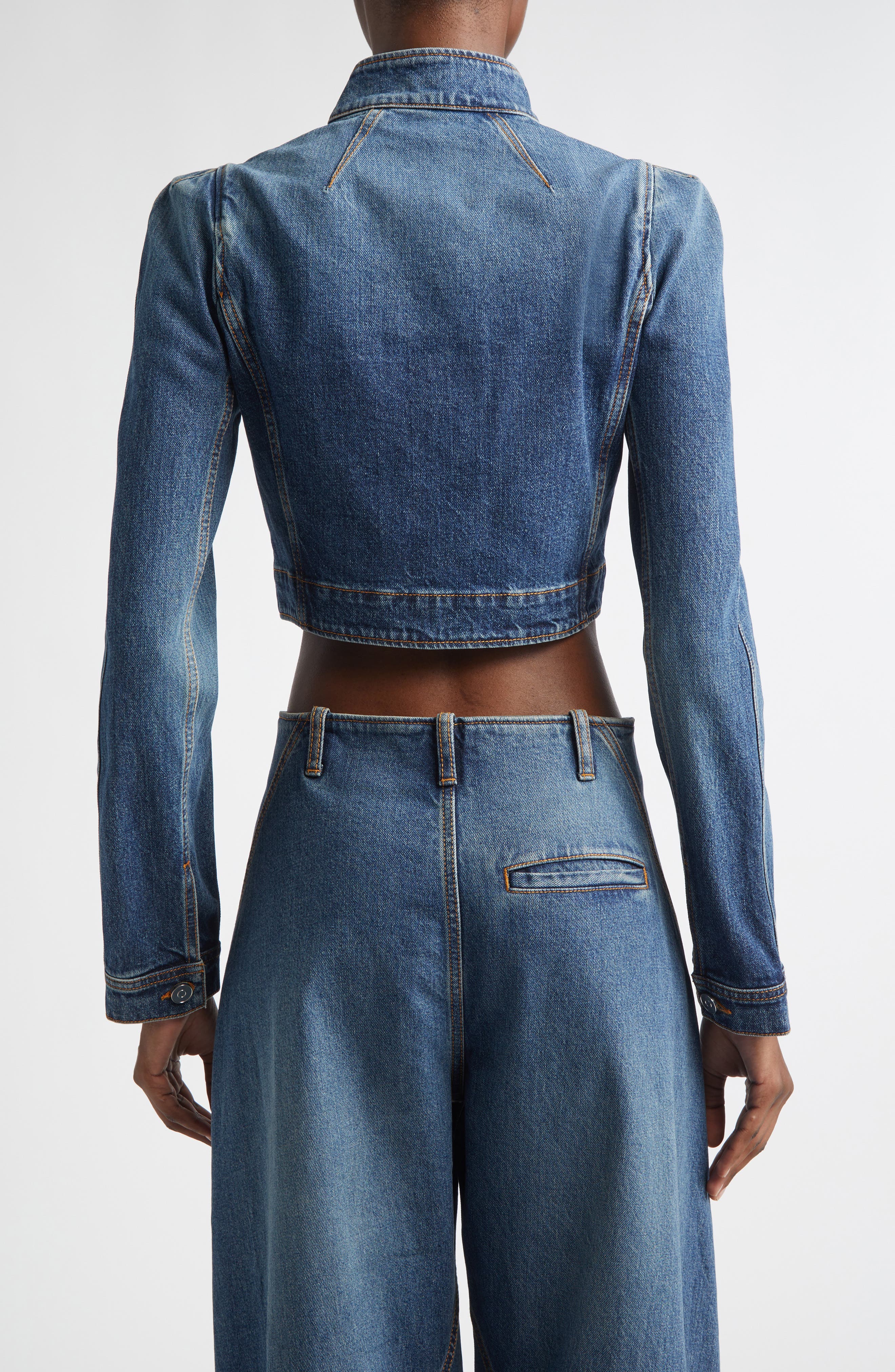 Crop Denim Jacket - image 2