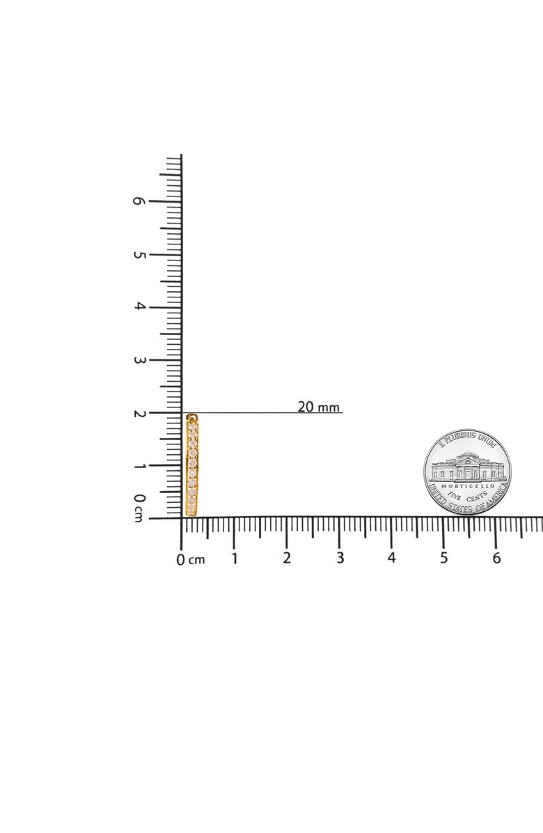 Haus of Brilliance 10K Yellow Gold 1/2 Ct RoundDiamond Hoop Earrings, Alternate, color, Yellow