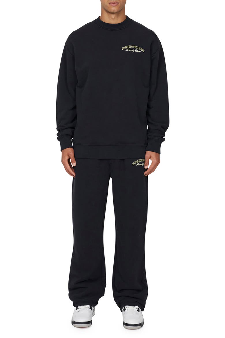 Heaven Relaxed Crew Sweatshirt, Alternate, color, Black