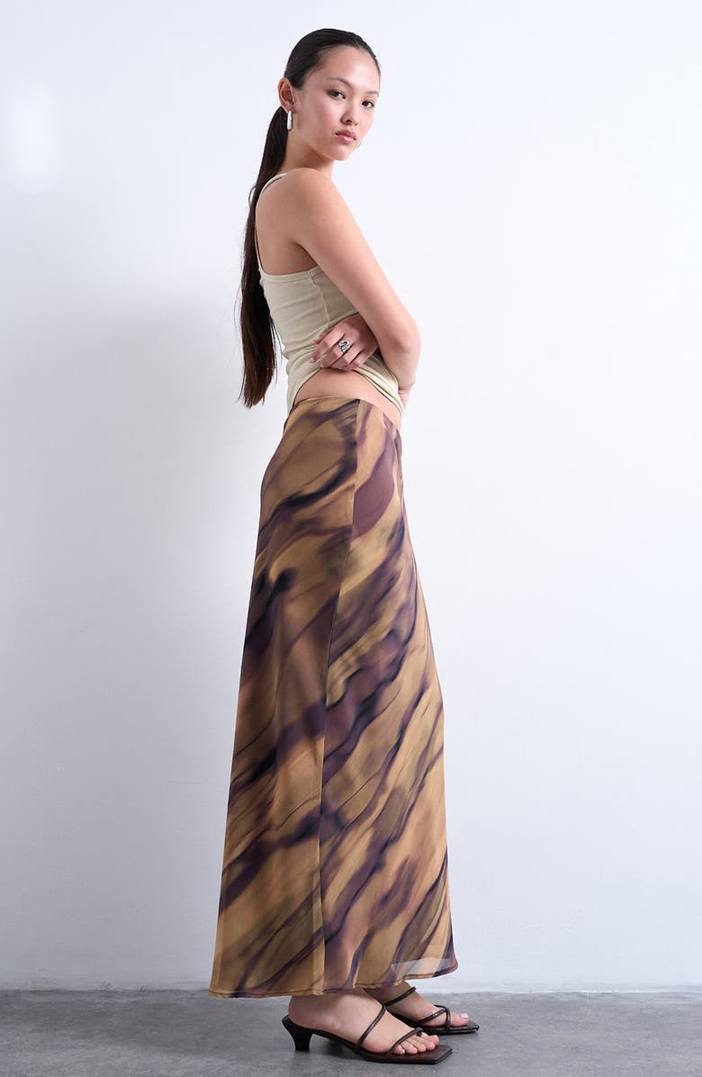 Stripe Chiffon Skirt