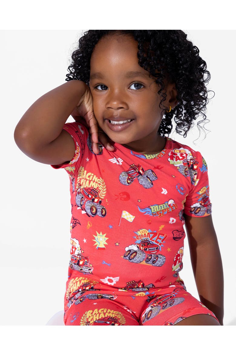 Blaze and the Monster Machines Racing Champs Kids 2-Piece Short Sleeve & Shorts Pajama Set, Alternate, color, Blaze Racing: Racing Champs