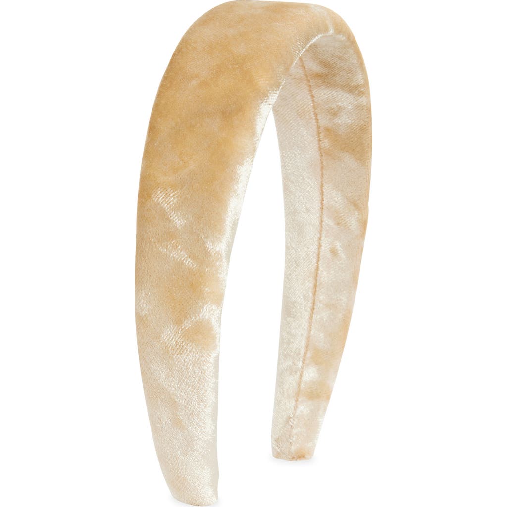 Tasha Padded Velvet Headband in Blush