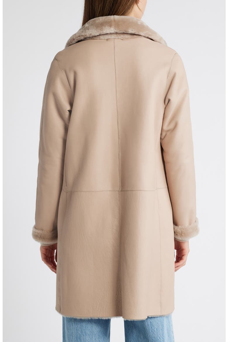Genuine Shearling Coat, Alternate, color, BUFF NAPPA IRONED WOOL