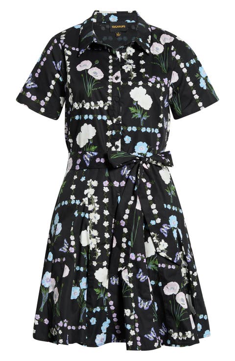 Floral Belted Shirtdress