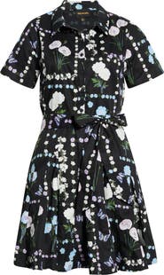 SUGARLIPS Floral Belted Shirtdress