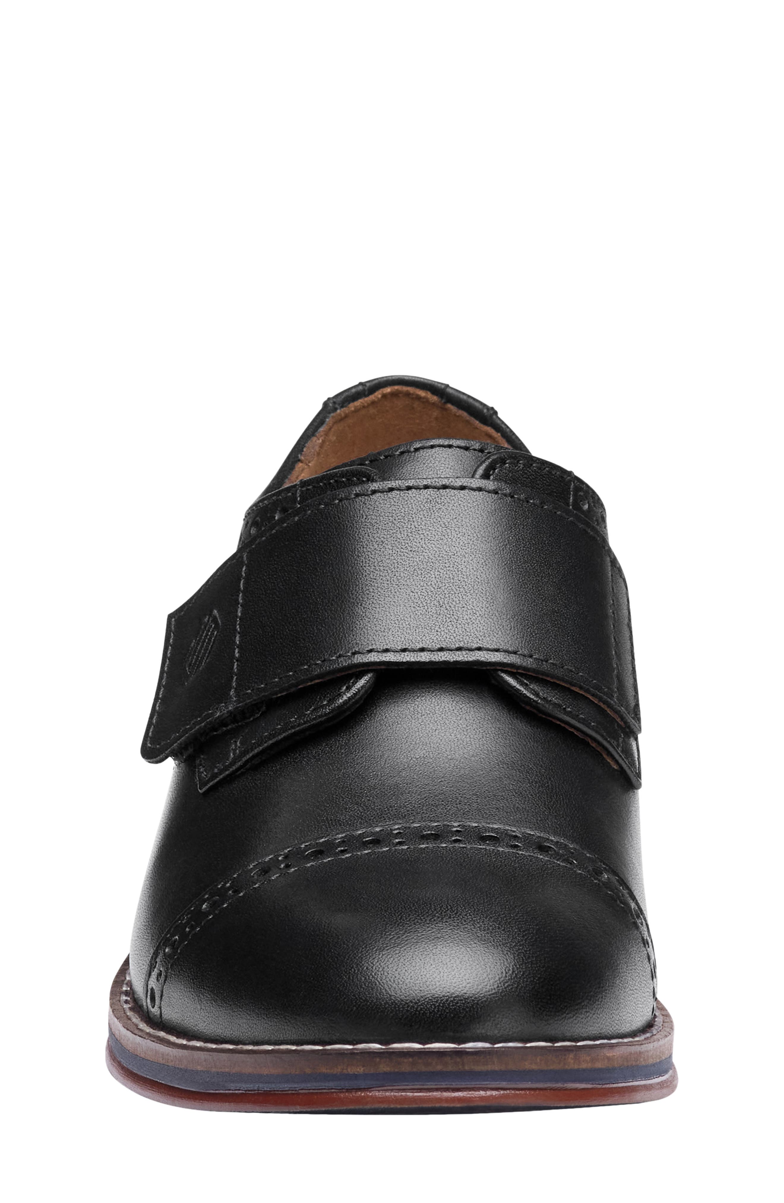Johnston & Murphy Kids' Conard Cap Toe Monk Strap Shoe, Alternate, color, 