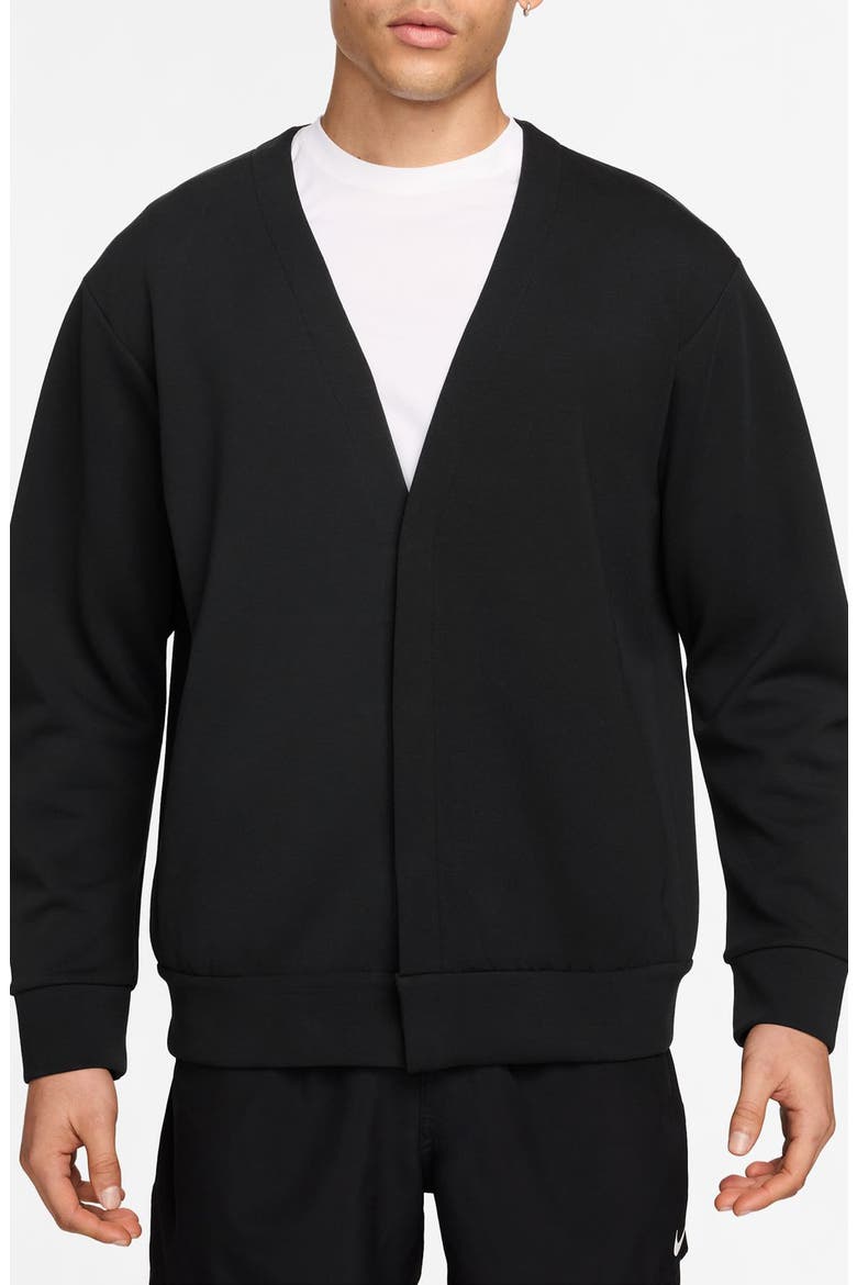 ImpossiblySoft Dri-FIT Cardigan, Main, color, BLACK/ DARK SMOKE GREY
