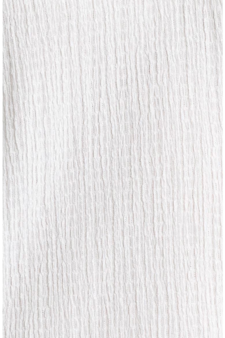 Lace Trim Crinkle Top, Alternate, color, CRISP WHITE