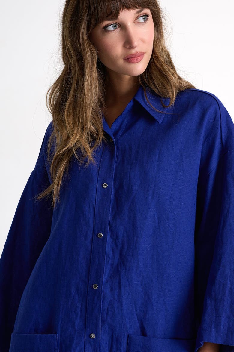 Linen Shirt, Alternate, color, Blue
