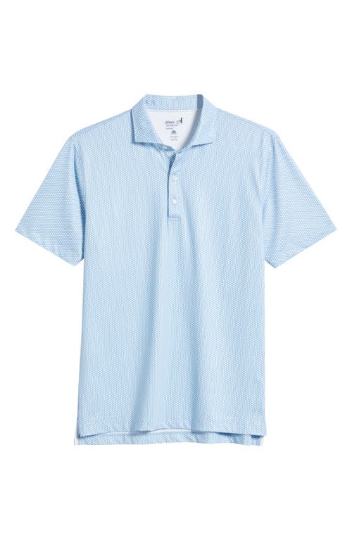 Johnnie-o Hex Geo Print Prep-formance Golf Polo In Barrels Blue