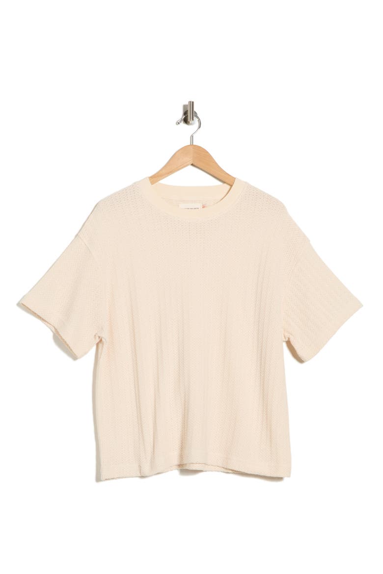 Knit T-Shirt, Alternate, color, BONE