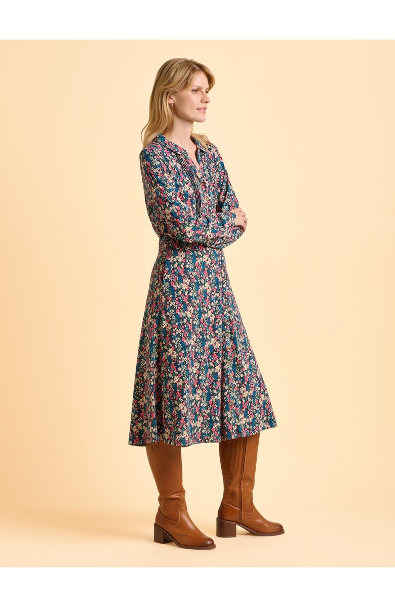Brakeburn Charlotte Long Sleeve Shirt Midi Dress, Alternate, color, Multi